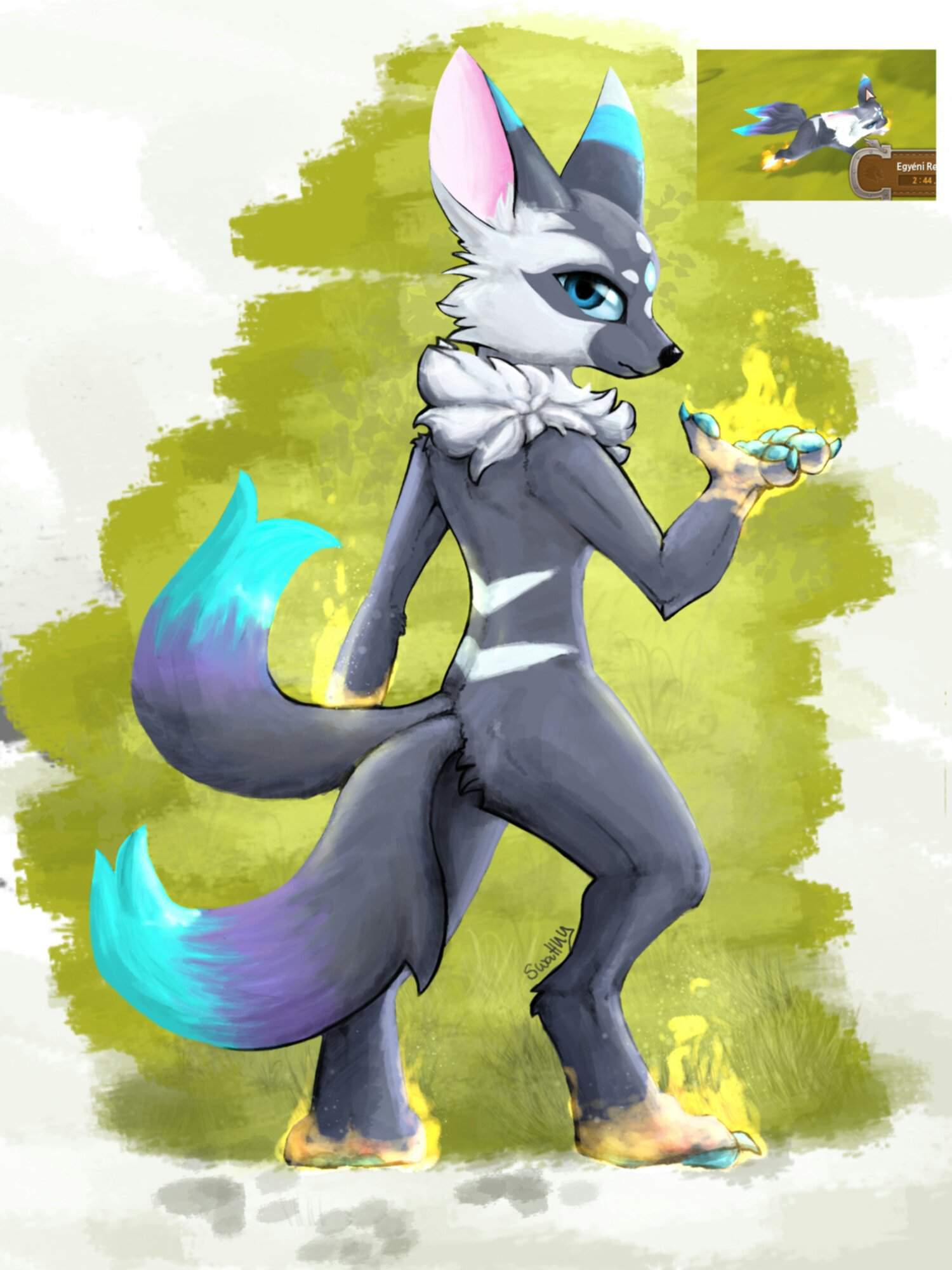 Alicia Online fox pet turned into an anthropomorphic animal. | Furry Amino