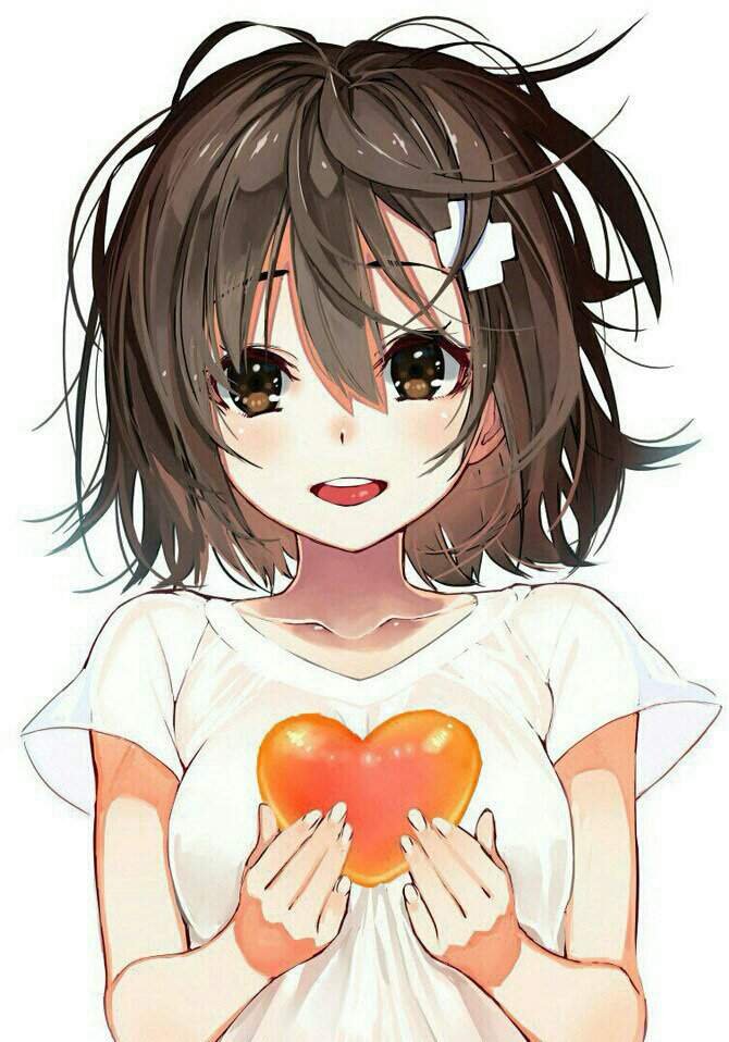 Short brown haired anime girl