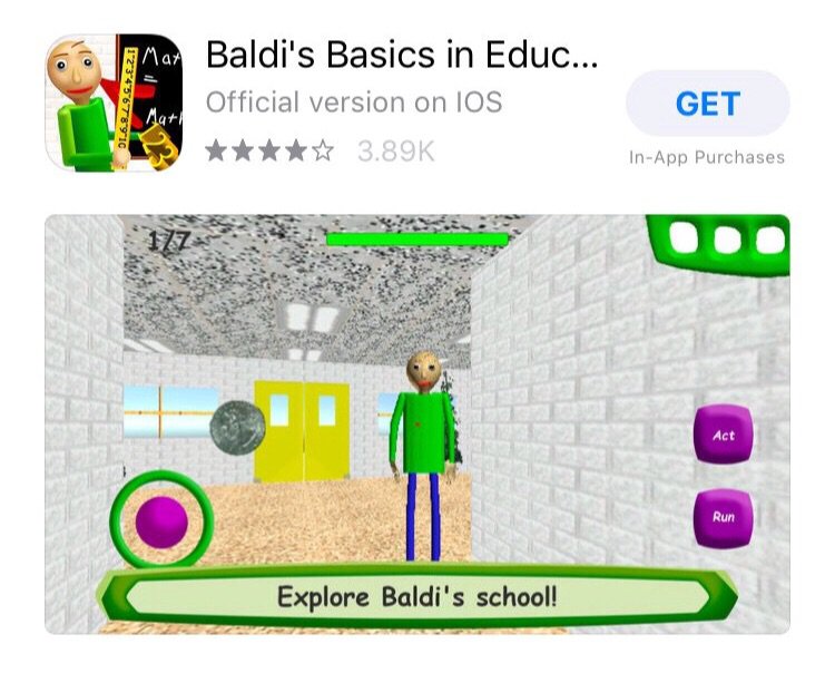 Is This A Real Mobile Baldi S Basics Ios Game Baldi S Basics Amino