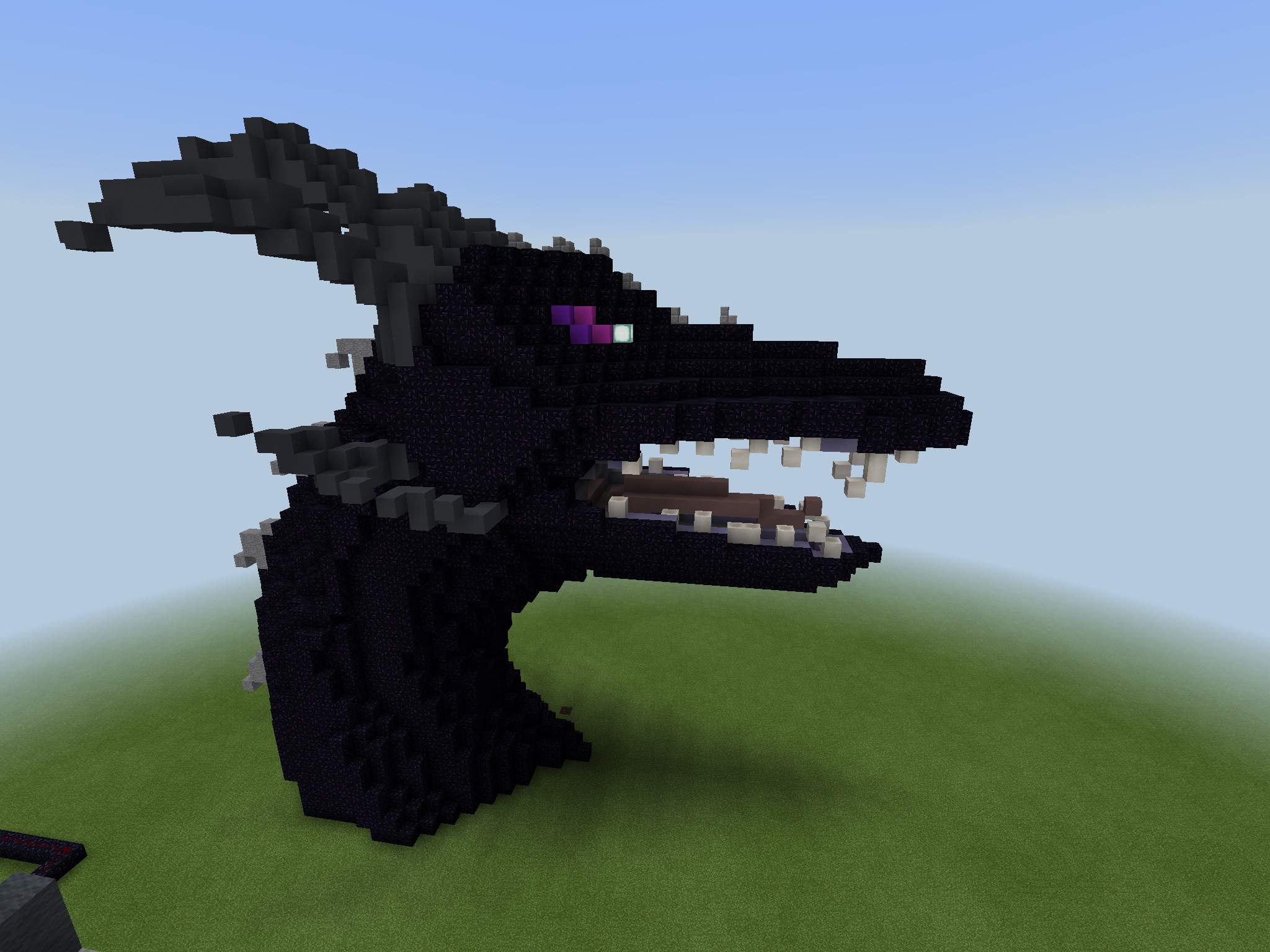 minecraft ender dragon head