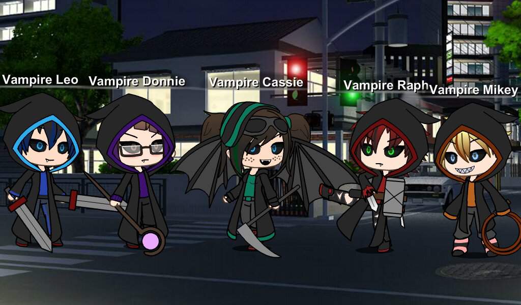 Human Vampire Leo Donnie Raph Mikey And Cassie TMNTLovers Amino