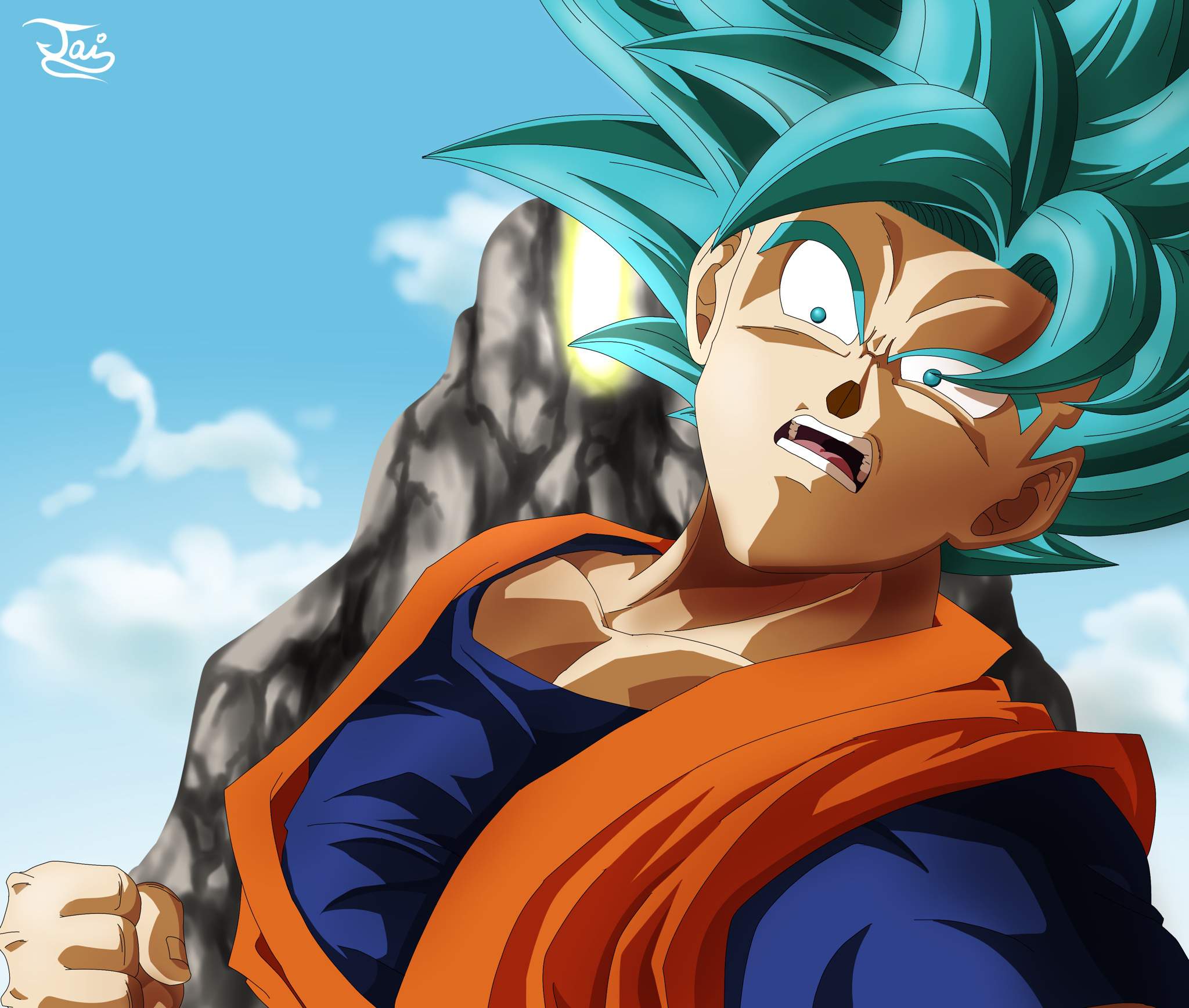 SSJB CC Goku Redrawn | DragonBallZ Amino