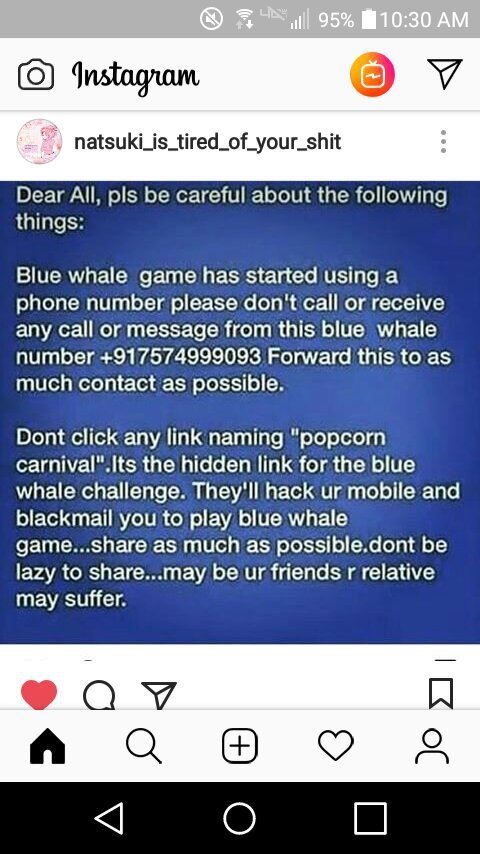 Warning The Blue Whale Challenge Continues Inclusive Amino