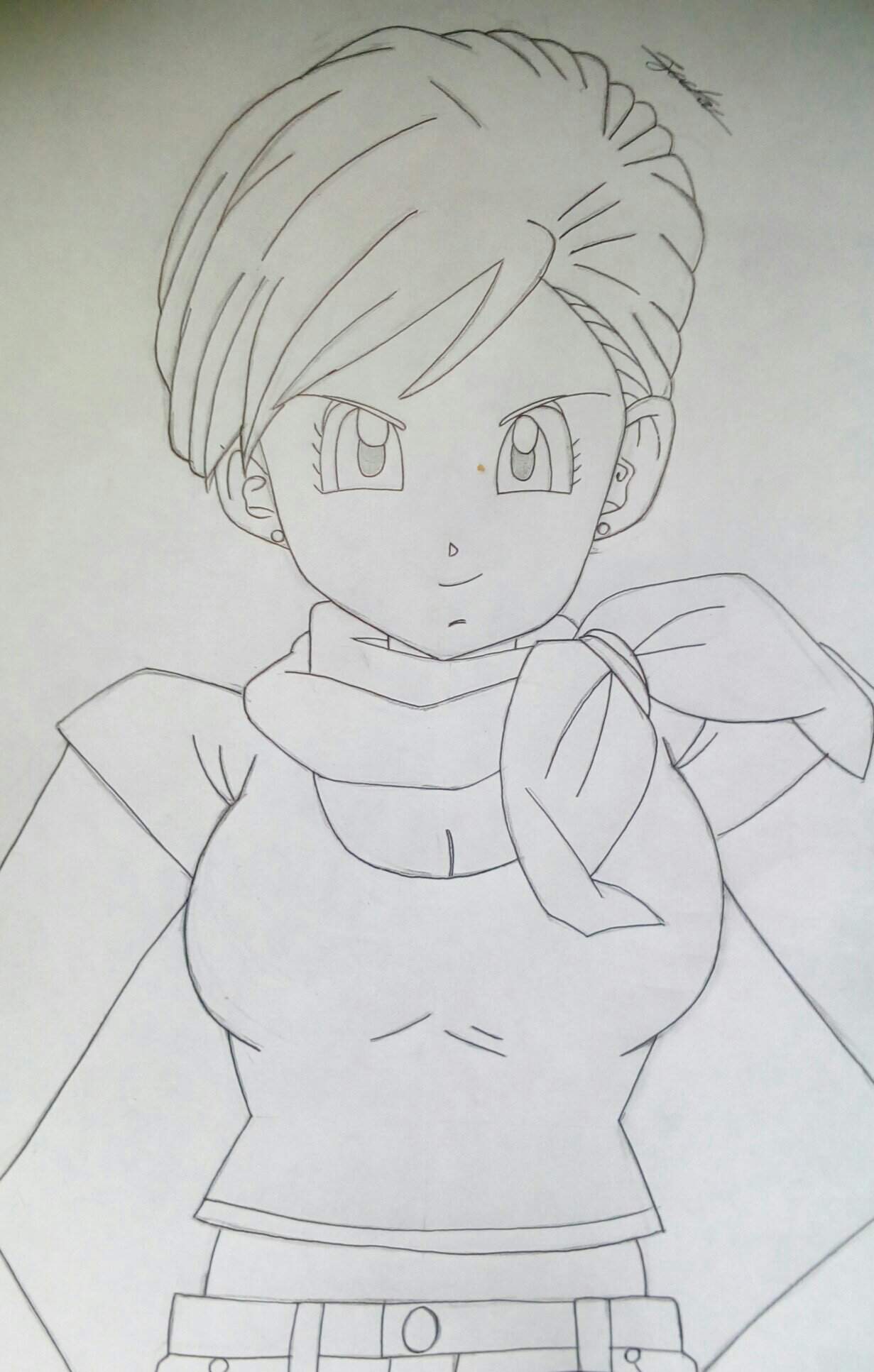 Dibujo de Bulma en proceso DRAGON BALL ESPAÑOL Amino