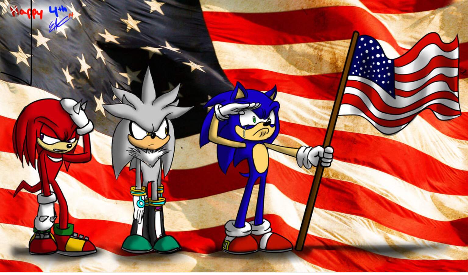 Happy 4th of july Sonic the Hedgehog! Amino