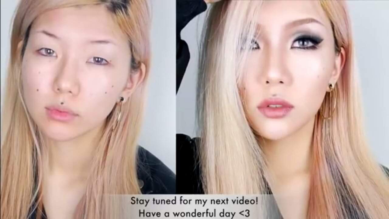 Before and after korean tutorials 😍😍🔥🔥🔥