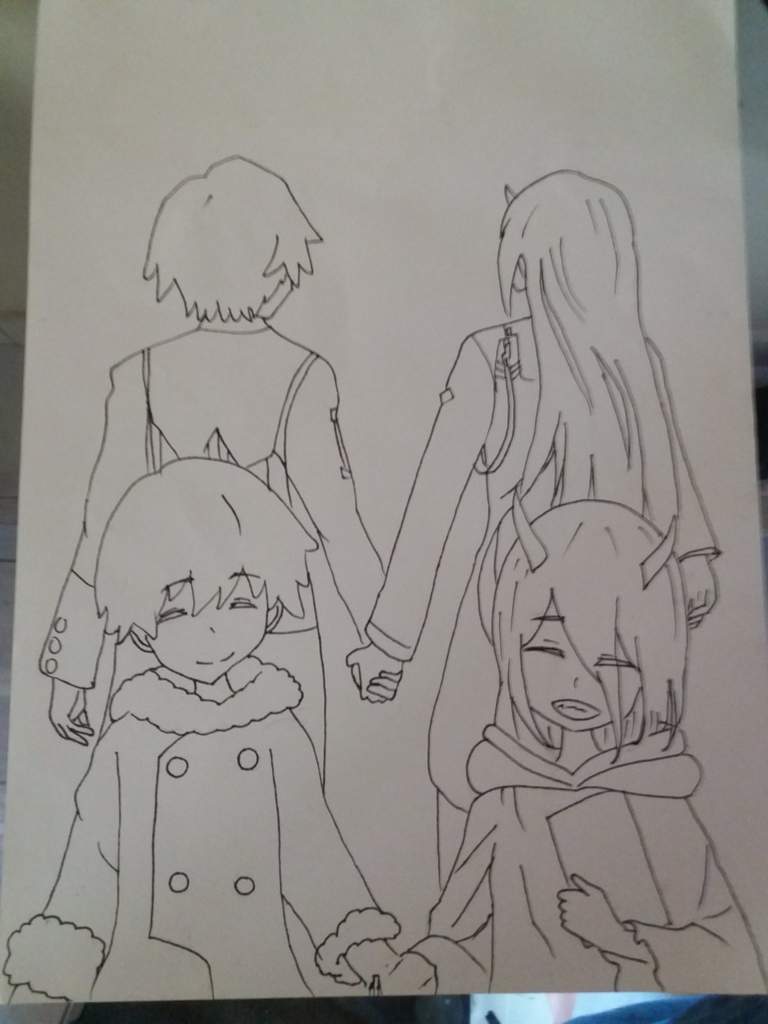 Dibujo De Zero Two X Hiro Anime Darling In The Franxx Amino