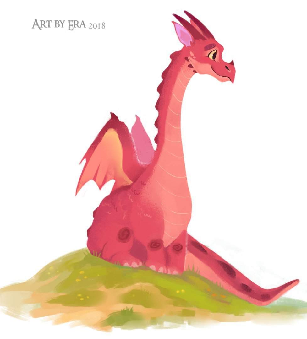 Добрый розовый дракон