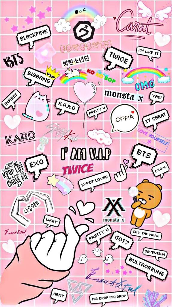 This is for multi Kpop fans. You guys can use this as a wallpaper | K