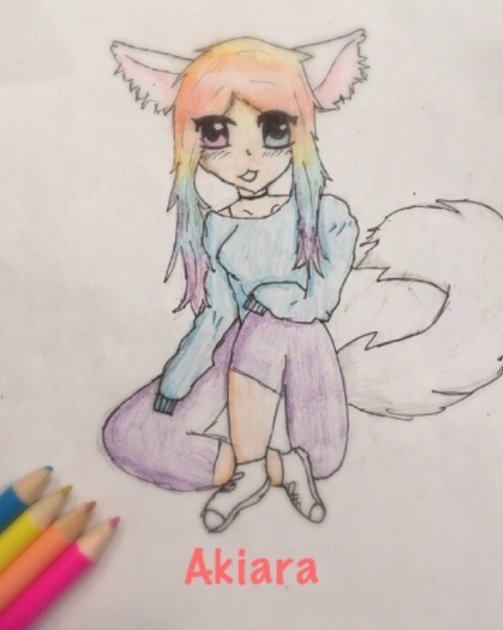 Rainbow Hair Anime Furry Kawaii 3 Anime Art Amino