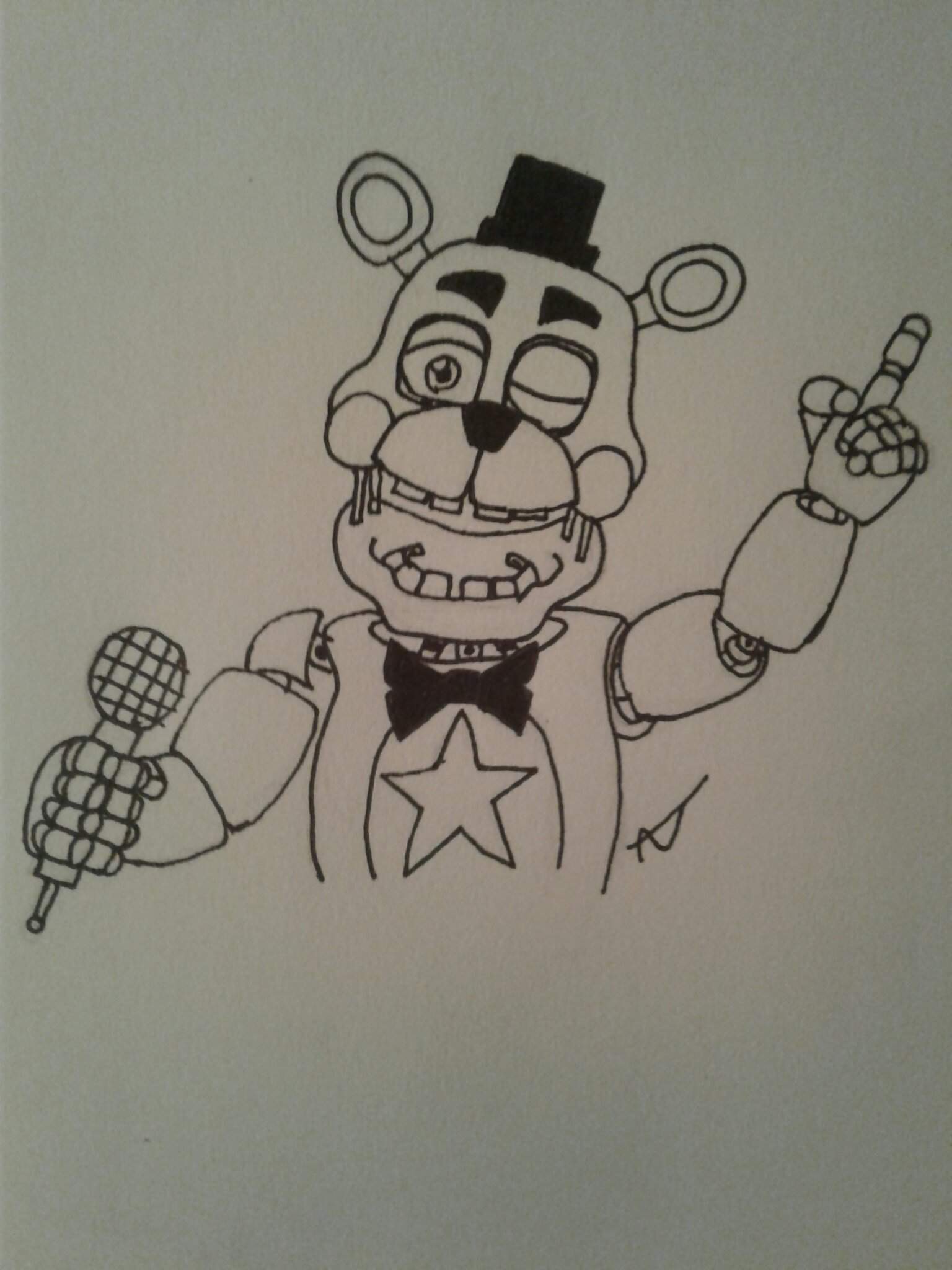 rockstar foxy coloring pages