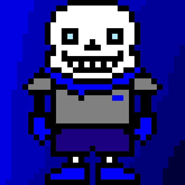 Underswap Sans pixel art | Undertale Amino