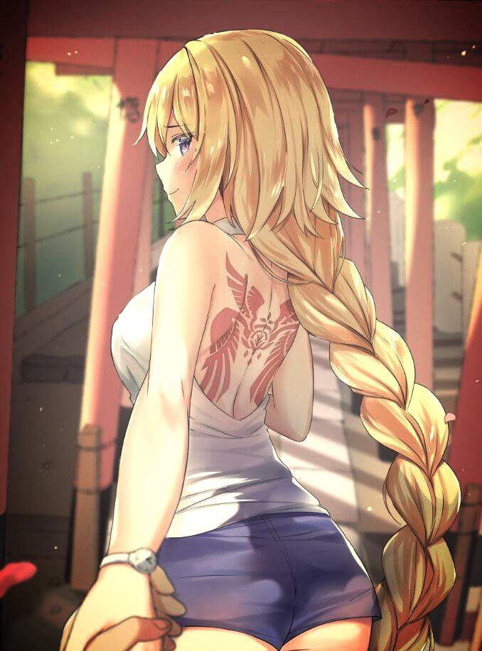 Long blonde hair anime