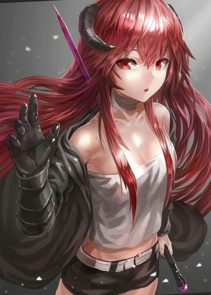 Anime girl with demon