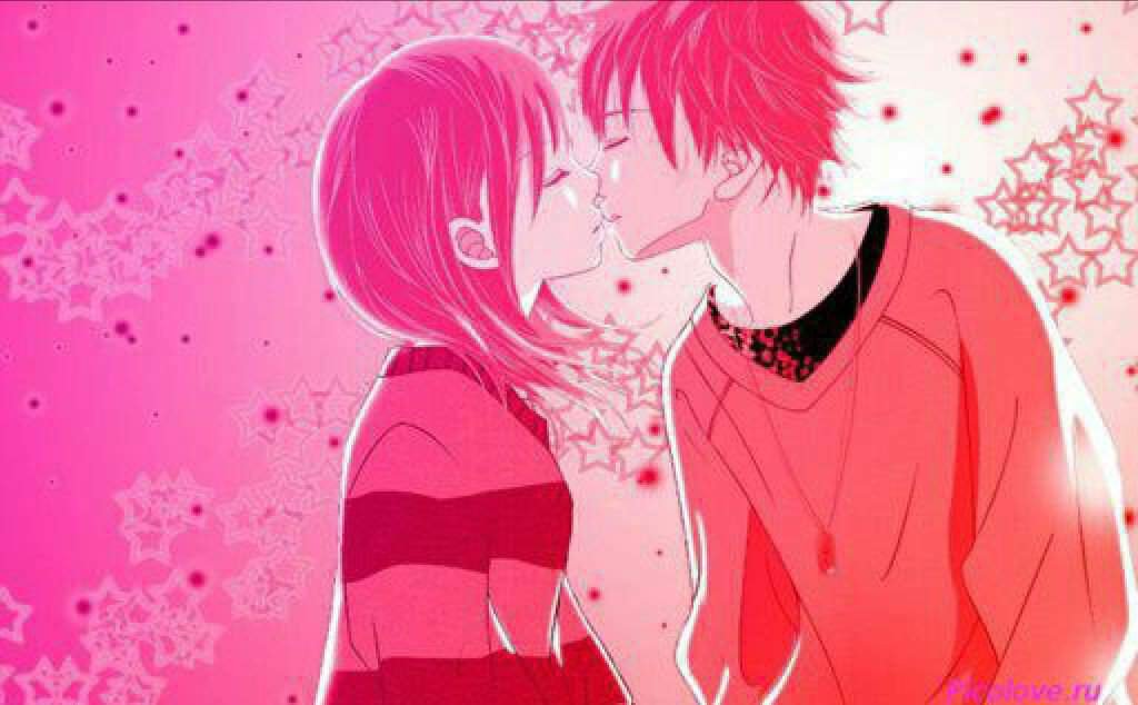 Anime couple in love