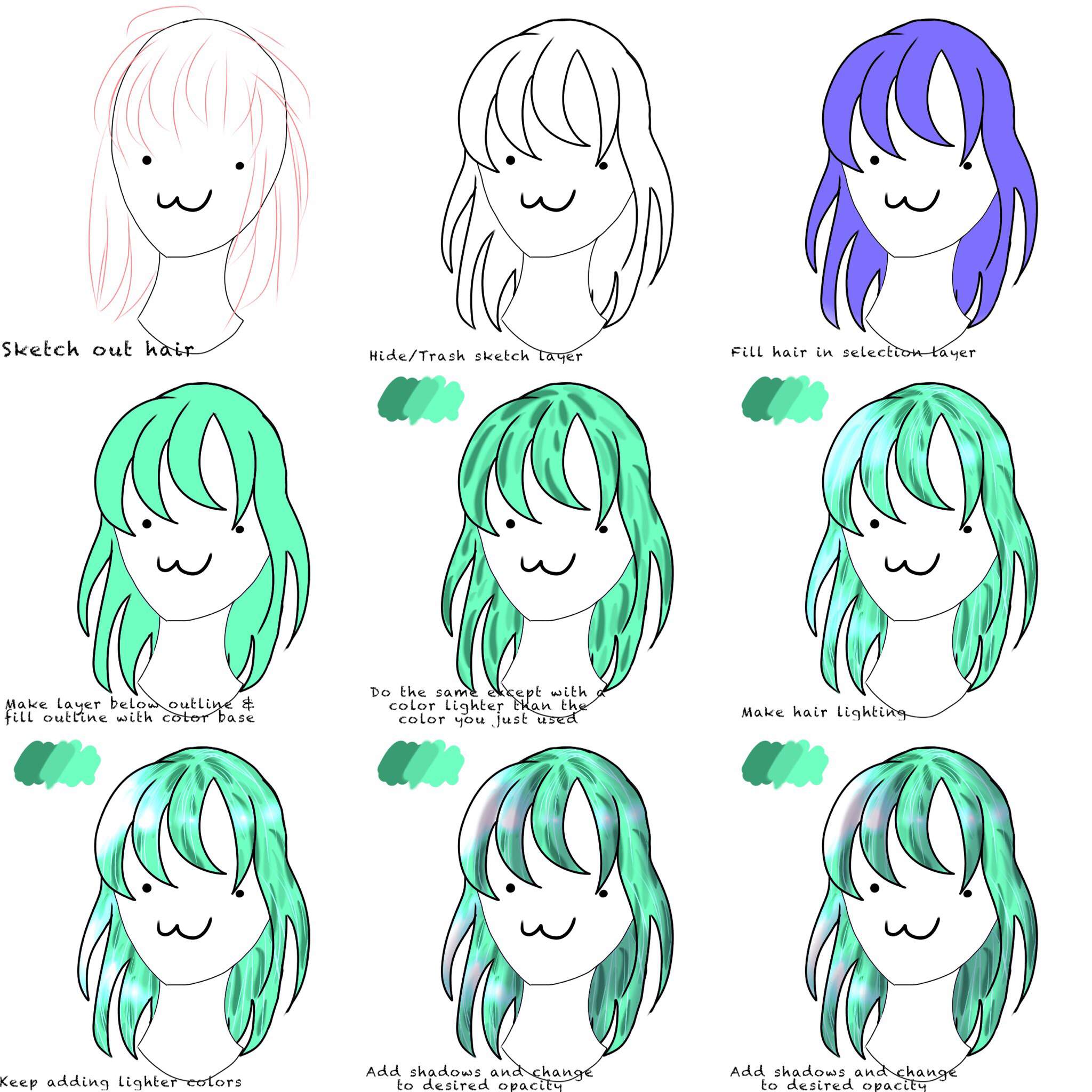 how-i-draw-hair-part-1-how-to-draw-amino