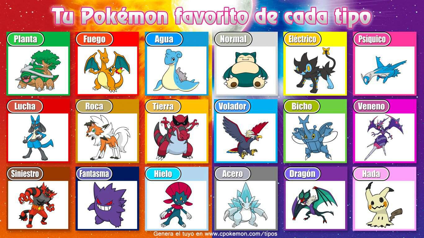 Mis Pokémon favoritos de cada tipo Pokémon En Español Amino