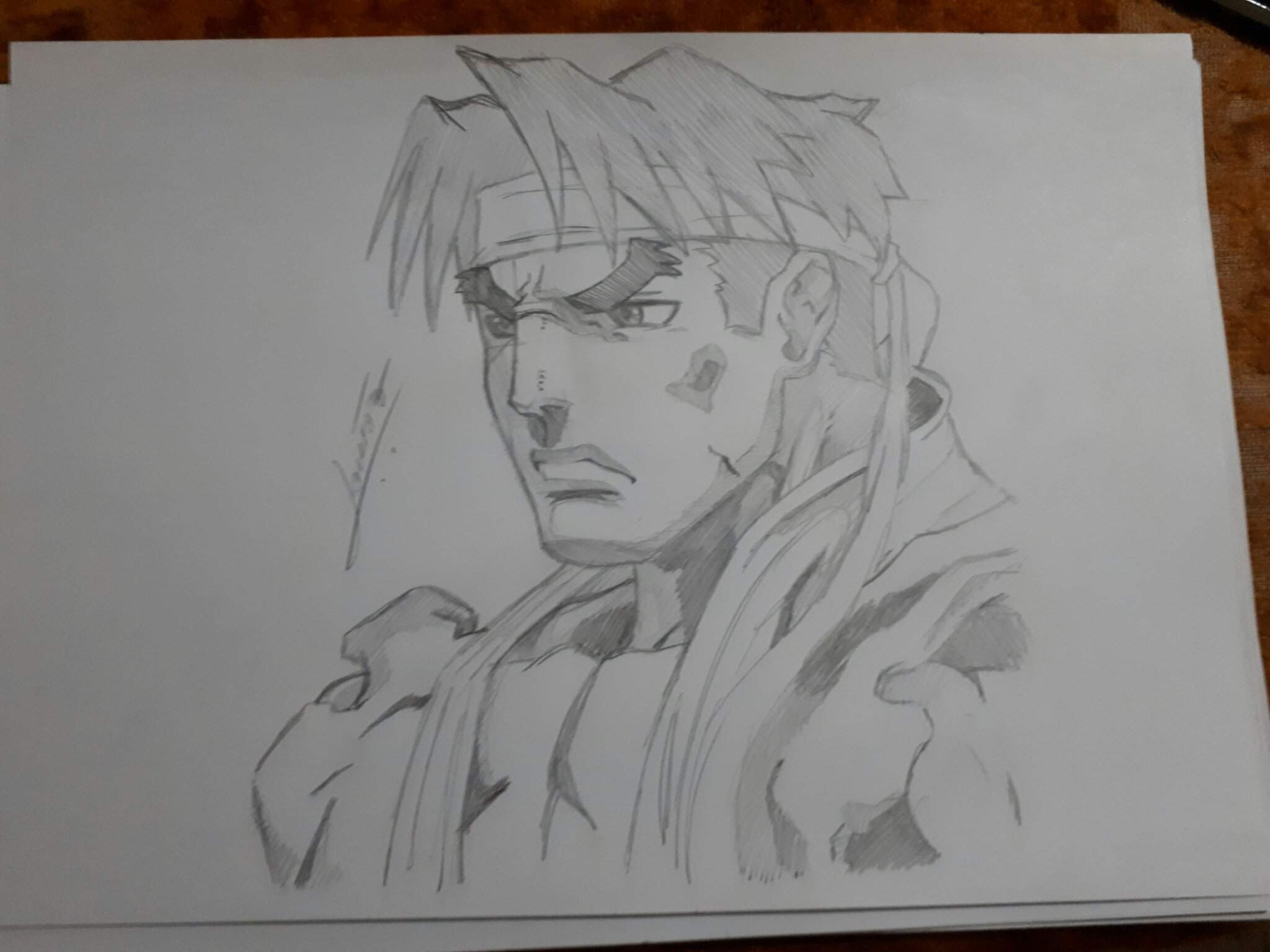 Aqui Les Presento Mi Dibujo De Ryu Si Les Gusto Este Dibujo Publicare