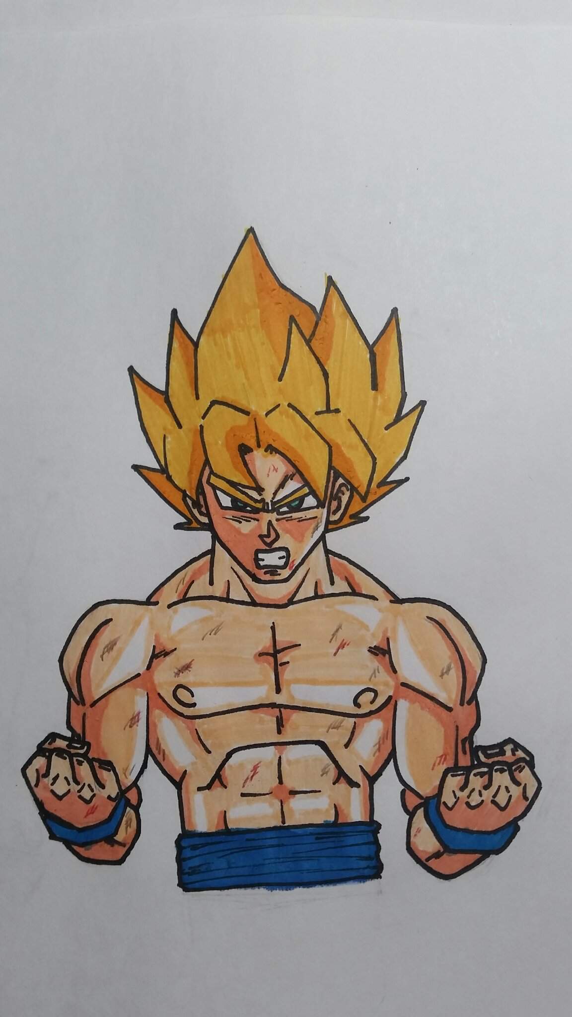 Goku ssj ¿que tal el pintado? | Dibujos de Dragon Ball. Amino