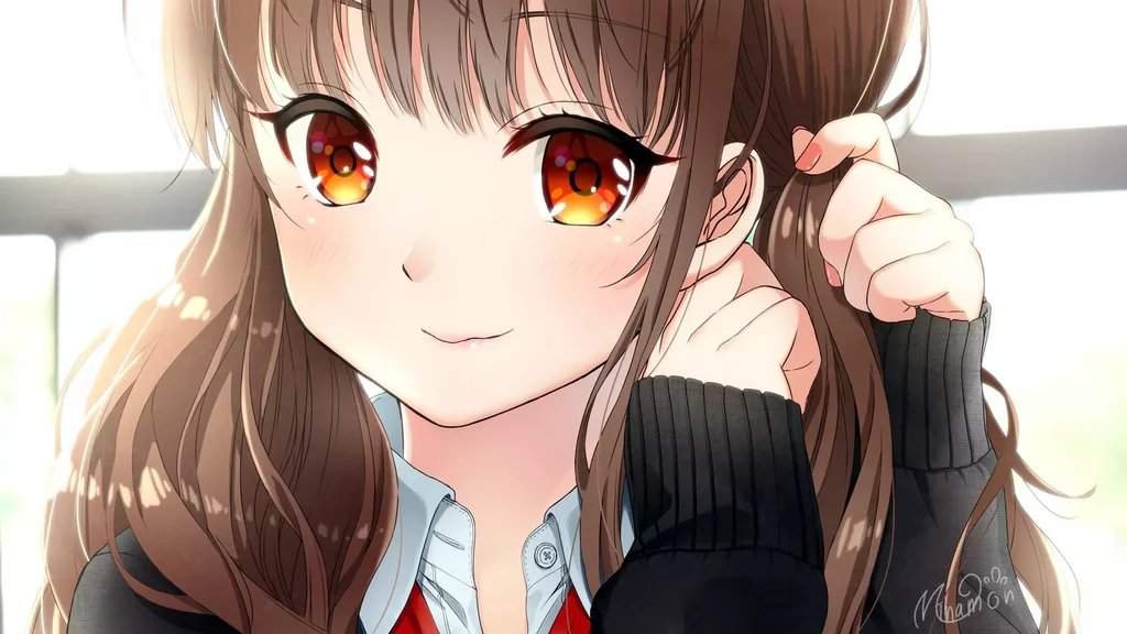 Anime girl cute face