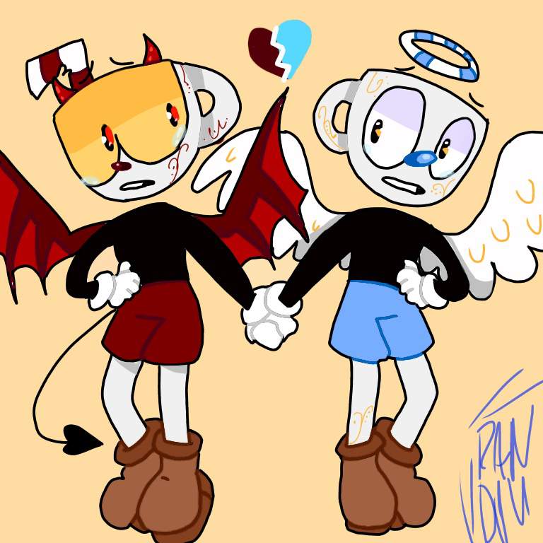 A Demon And An Angel Cuphead Official Amino