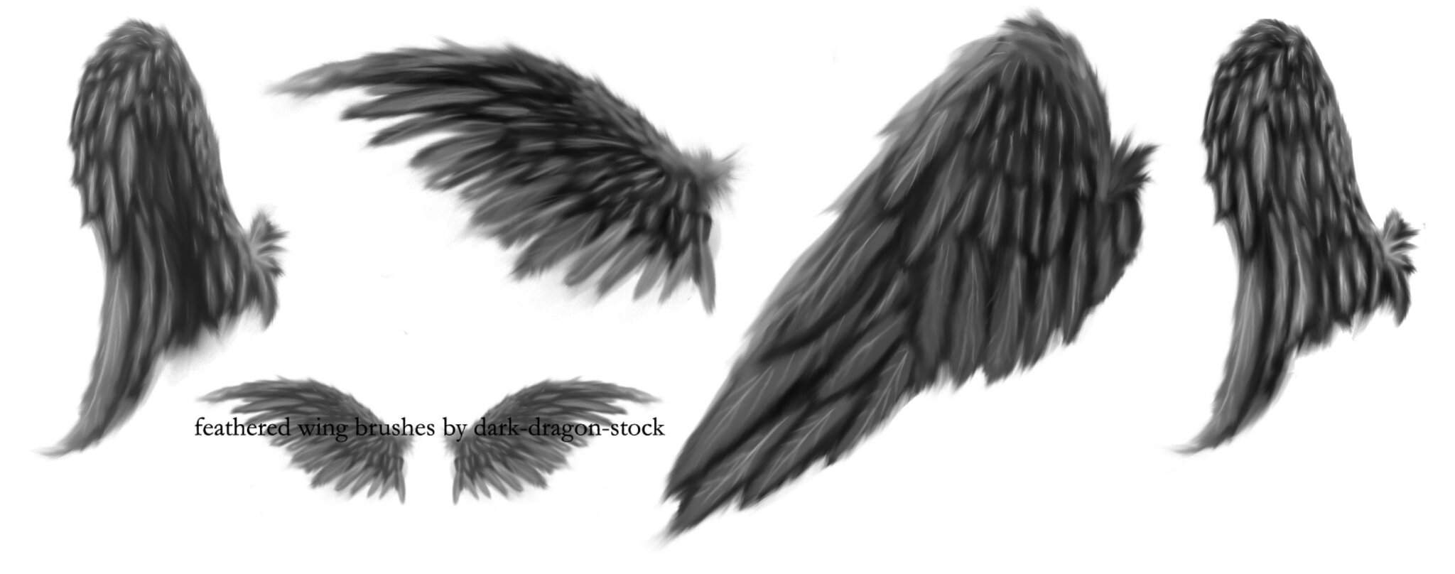 Крылья демона с перьями