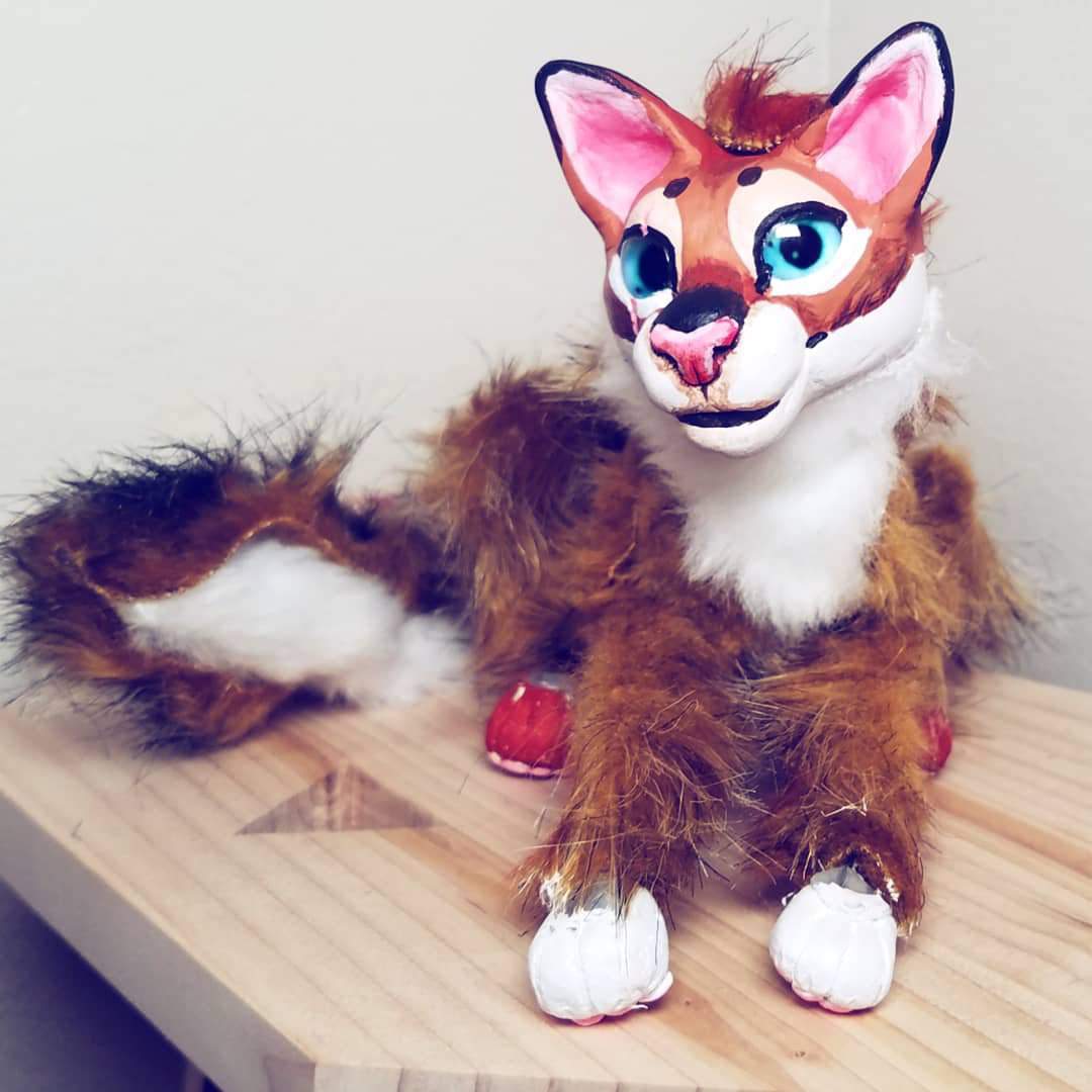 cat art doll