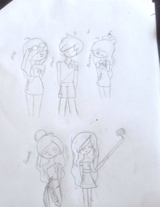 Funneh And The Krew In Their Summer Outfits Colored And Not Lolz
