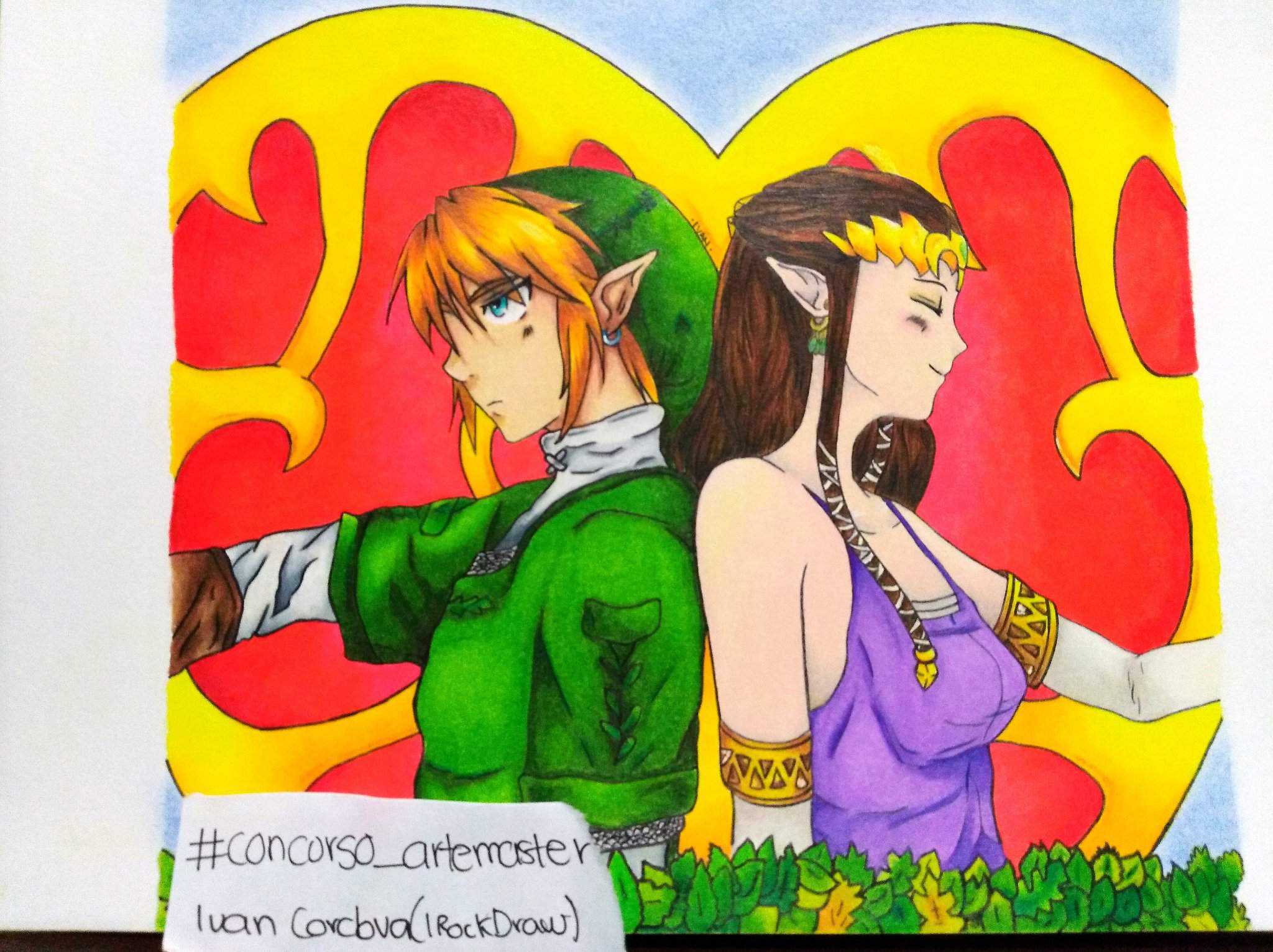 Concursoartemaster Fanart Link Y Zelda •arte Amino• Amino 7817