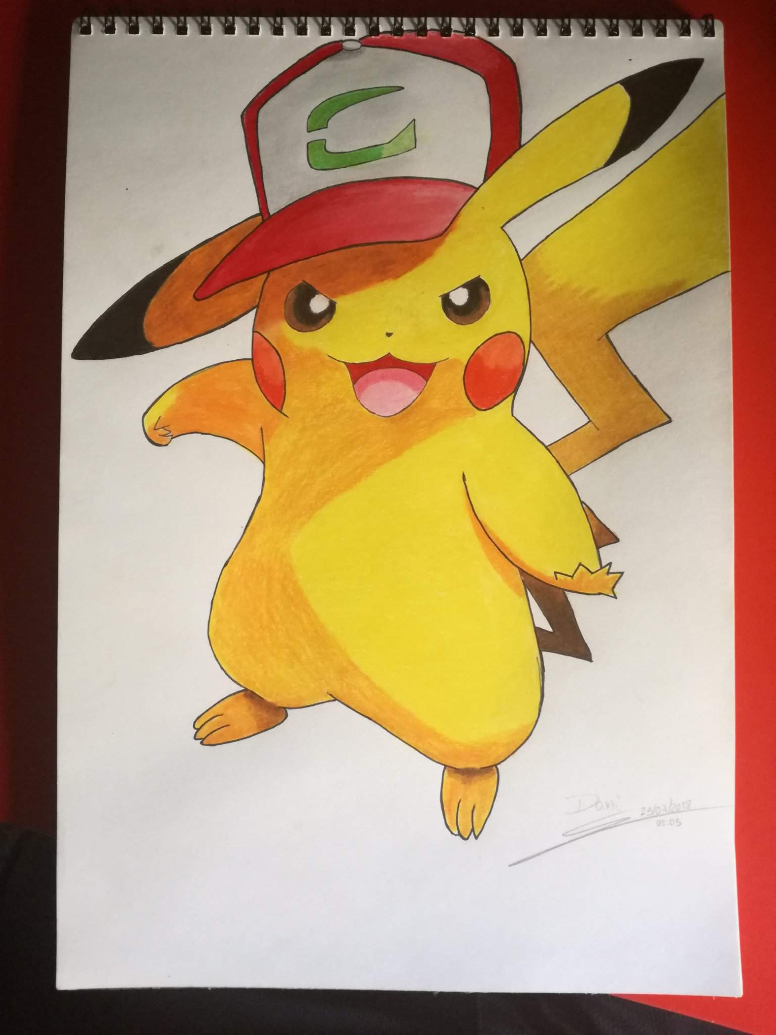 Dibujo De Pikachu Con Gorra Pok mon En Espa ol Amino