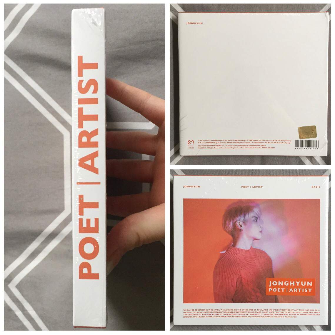 Sealed +Unfold POSTER K-POP - PoetArtist CD w/Booklet JONGHYUN SHINee 