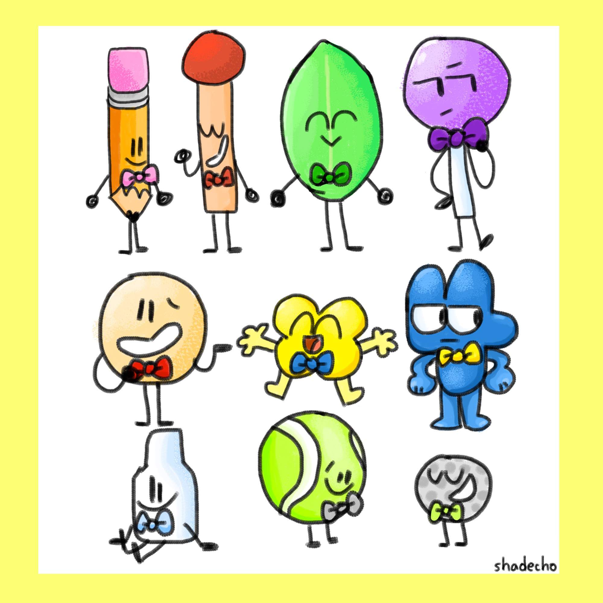 bfb characters w/ bowties BFDI 💖 Amino.