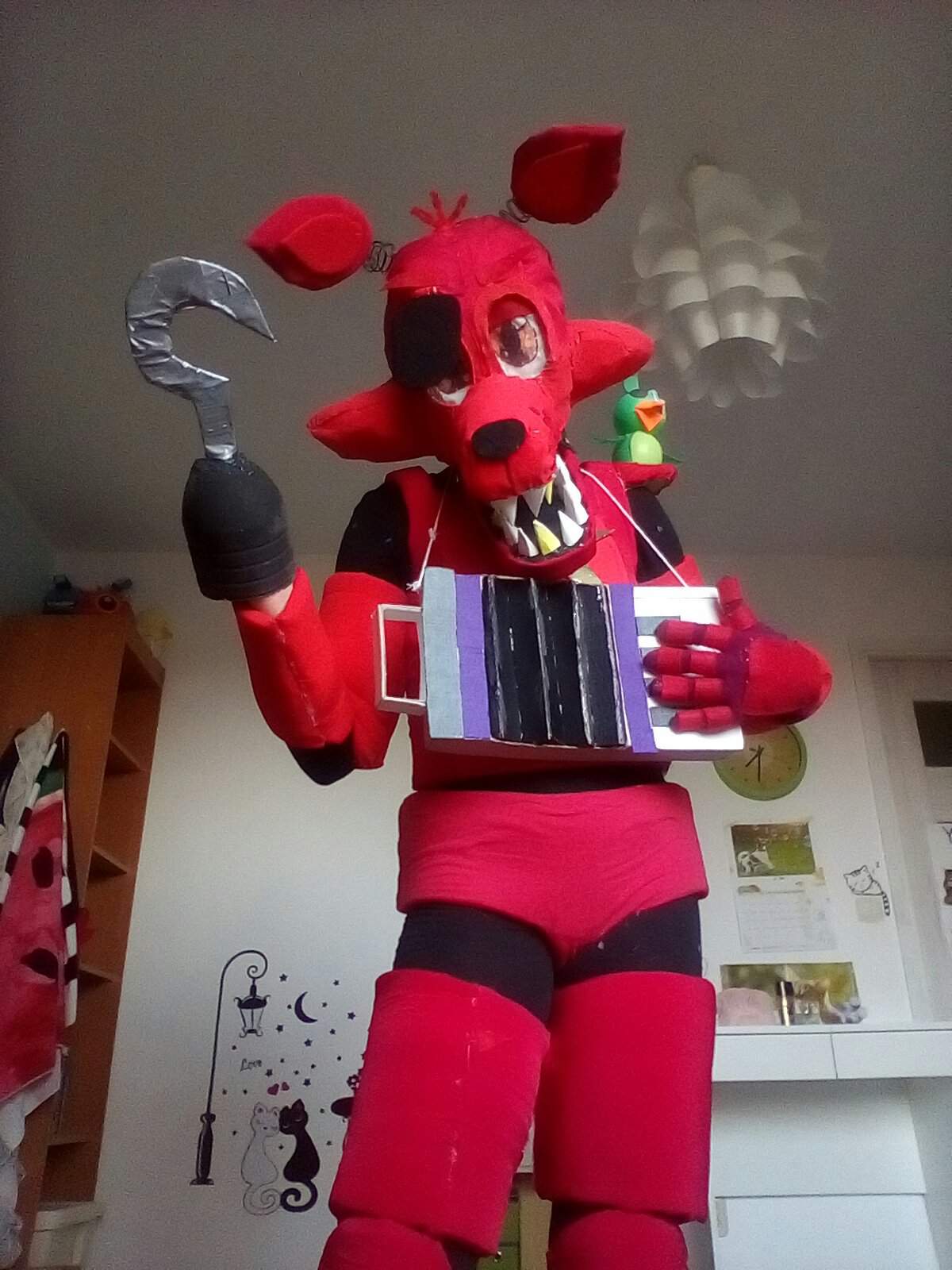 Finished Rockstar foxy cosplay :3 Five Nights At Freddy's Amino.