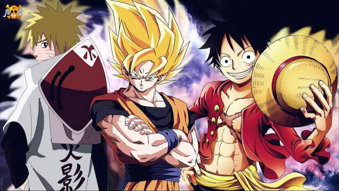 Luffy,Naruto,Son Goku | •One Piece• Amino