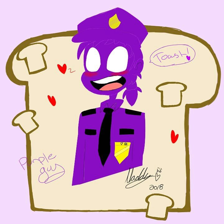 Purple guy loves toast! 