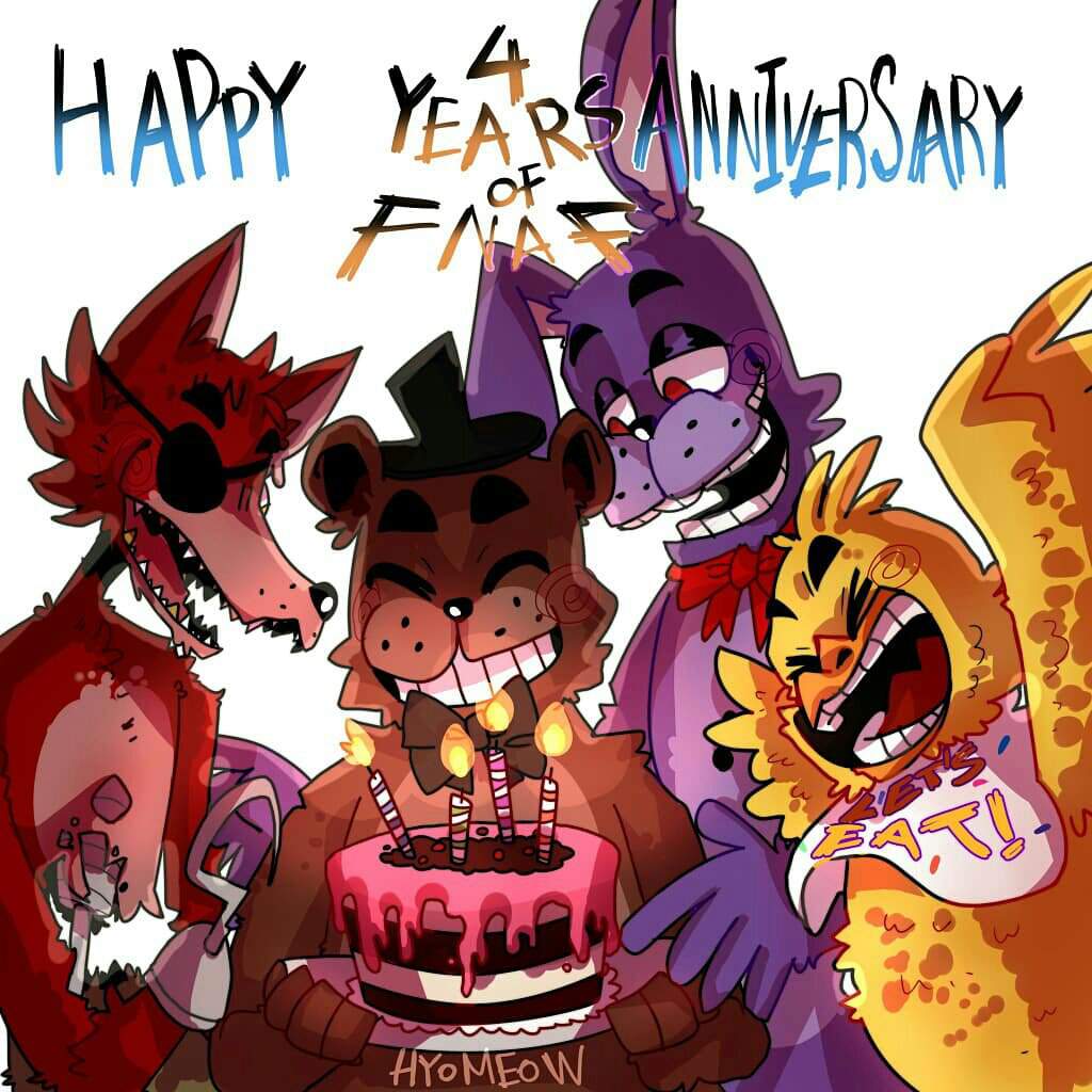 Fnaf1 Anniversary Fanart Five Nights At Freddy S Amino