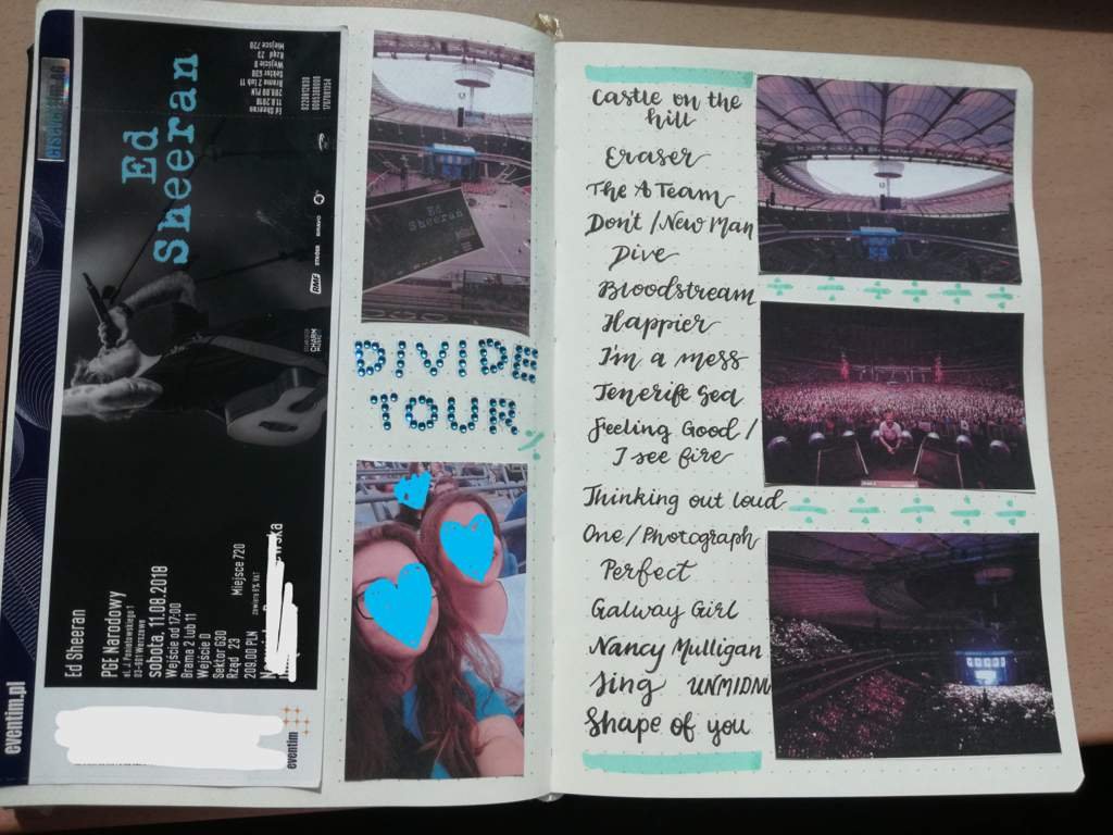 Ed Sheeran S Concert Warsaw 11 08 18 Bullet Journal Amino
