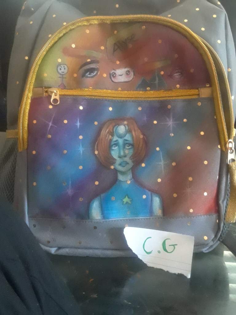 drawing on backpack