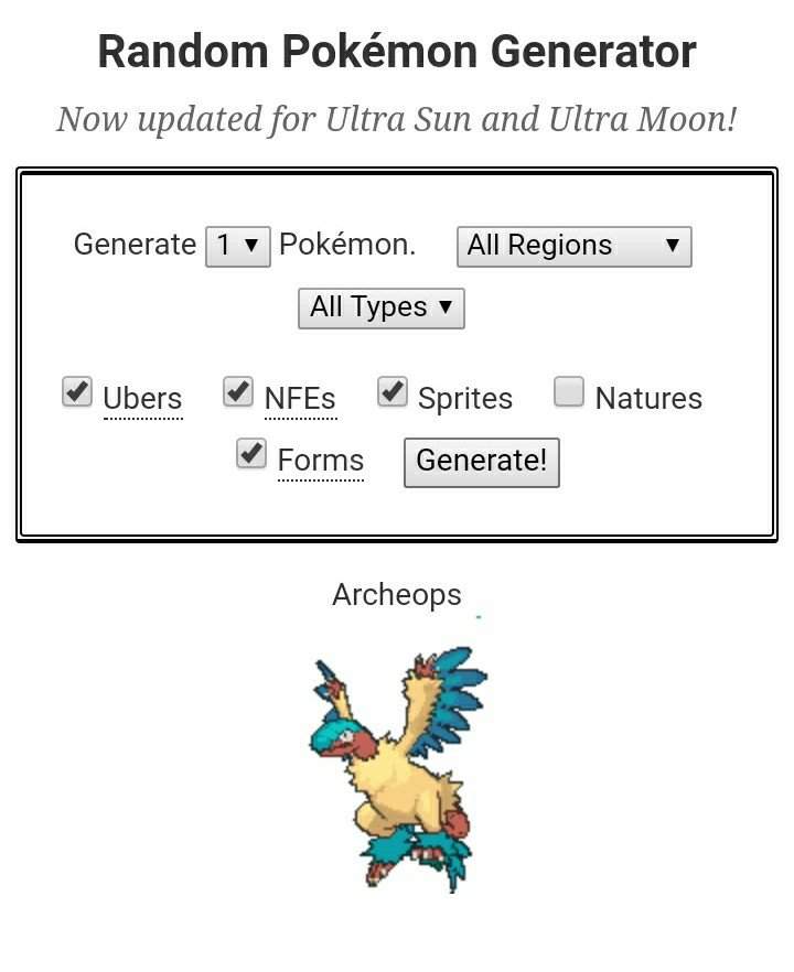 random pokemon generator without names