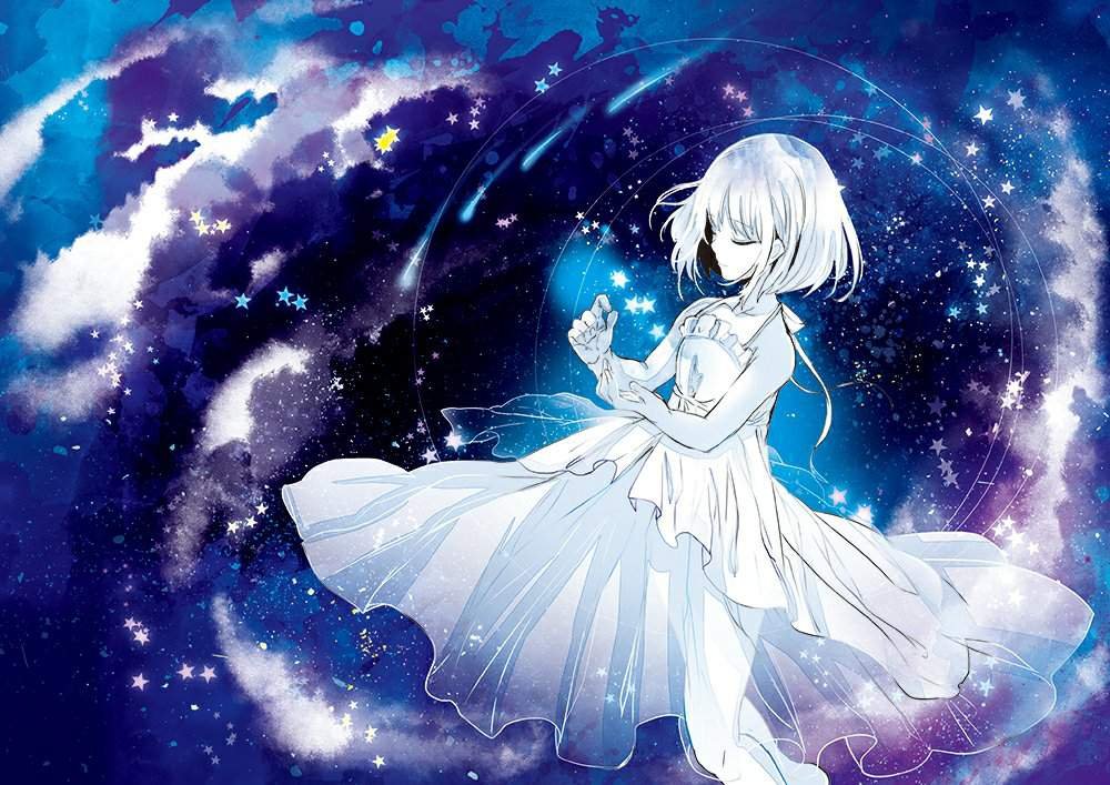 Anime girl with stars