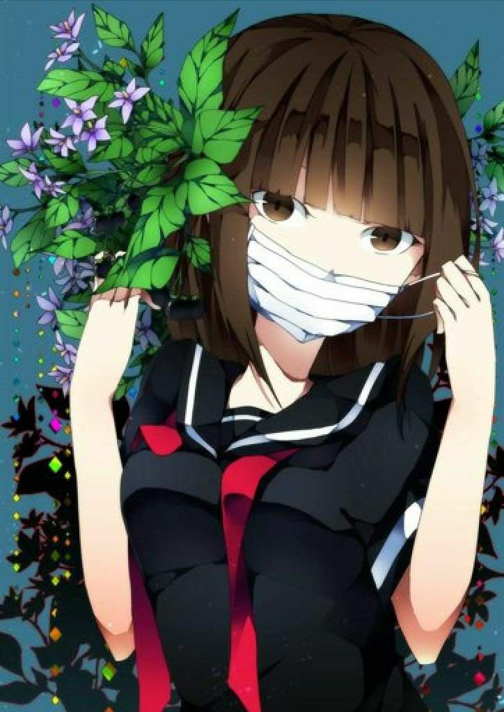 Anime girl with mask