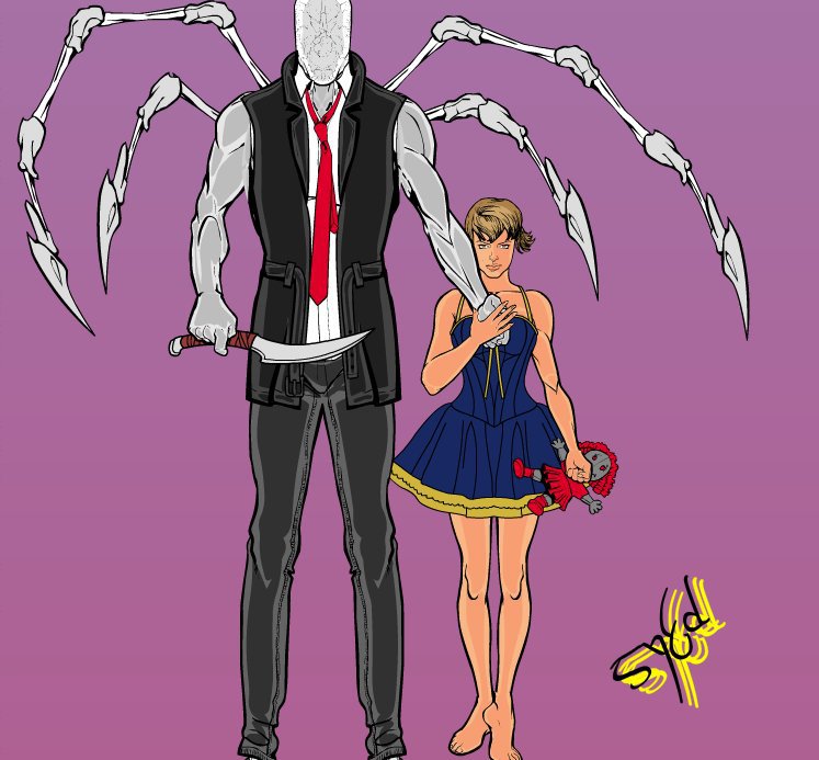 Slenderman With Babe Girl Urban Legends Cryptids Amino