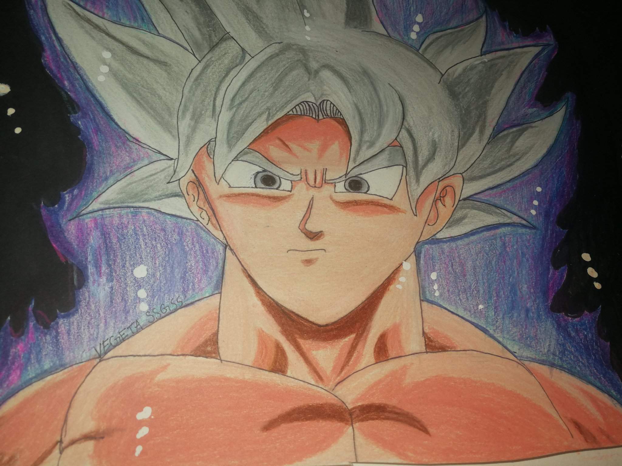 Mastered Ultra Instinct Goku drawing please give it alot of likes because i  got so tired making it | Dragon Ball Super Official™ Amino