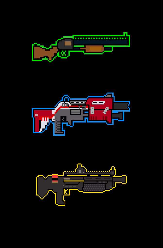 Fortnite Pixel Art Wallpaper Made A Mobile Wallpaper Of My Shotgun Pixel Art I Know The Double Barrel Is Missing And I Ll Work On That Later Next Picture Is Proof That It Works On Mobile