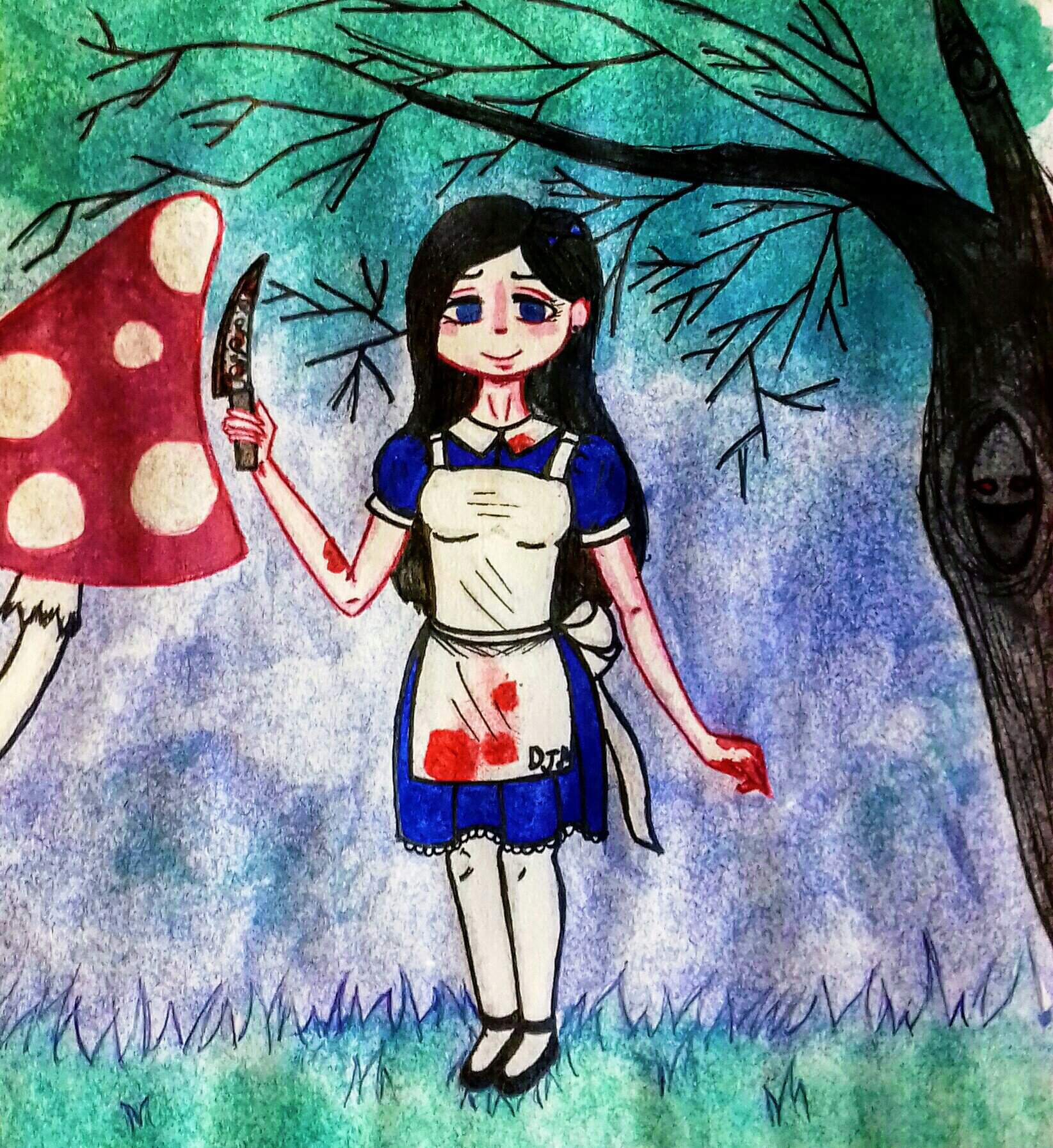 Арт рисунки Алиса в стране кошмаров