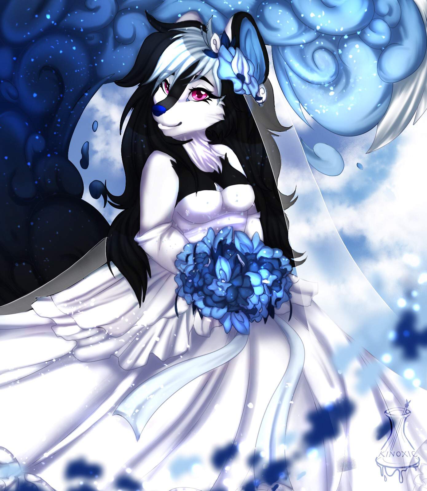 Blue Wedding Furry Art Amino