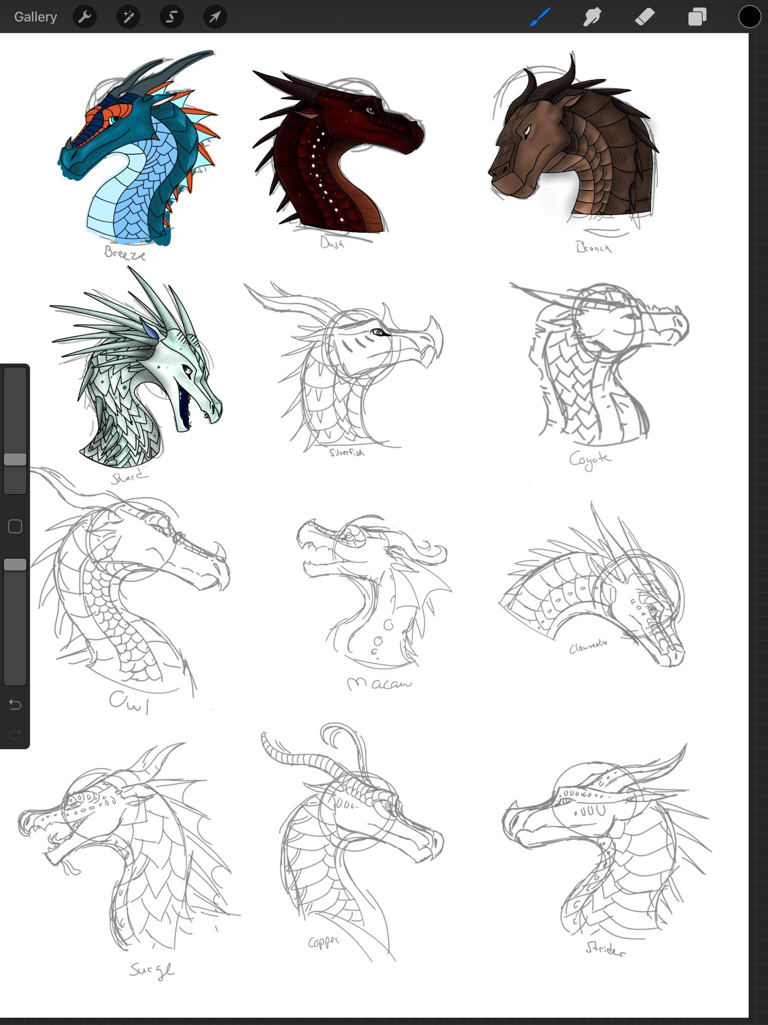 [wip] Im Doing Headshots Of Most Of My Wof Ocs Wings Of Fire Amino