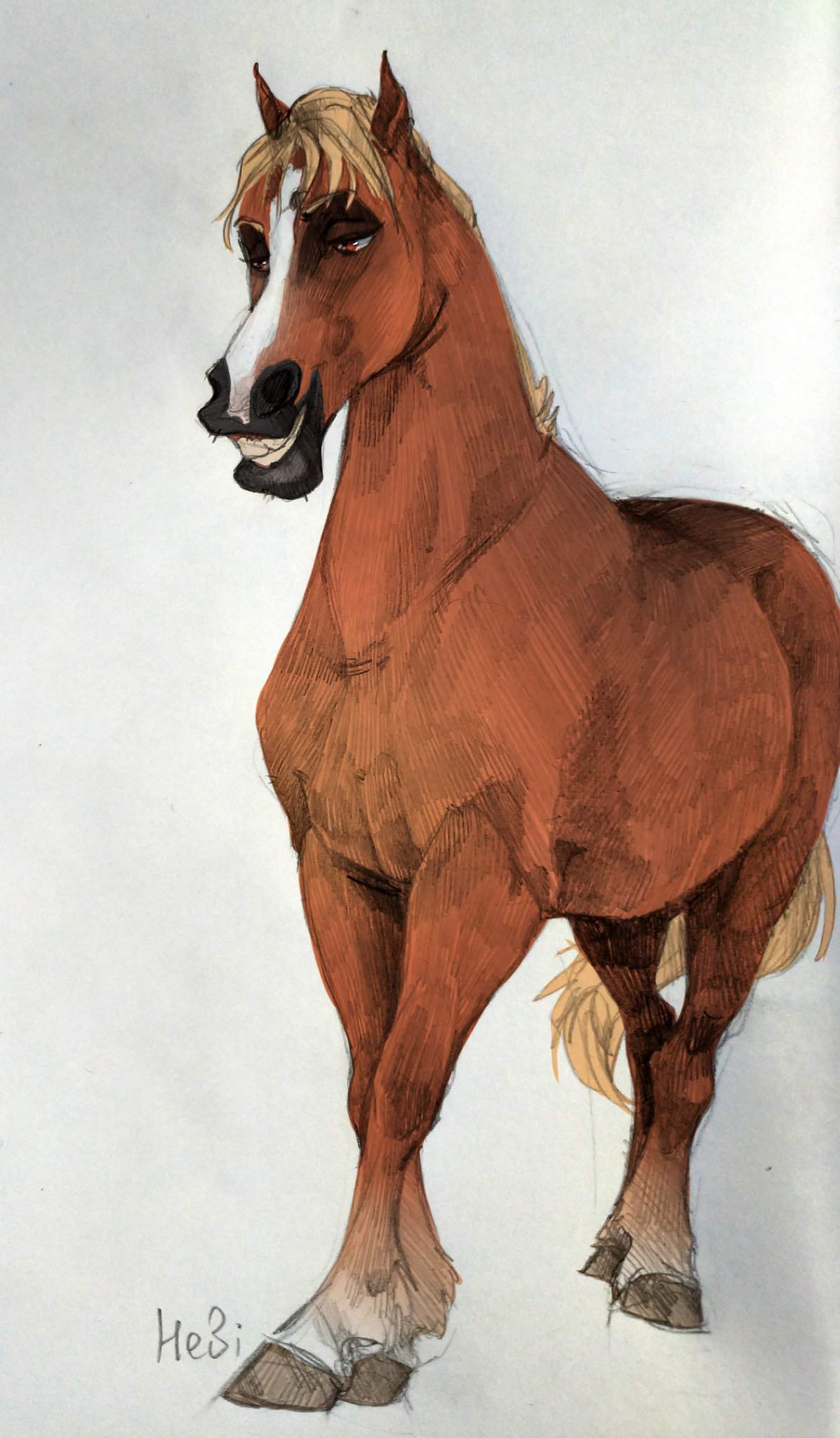 Рыжая лошадь арт
