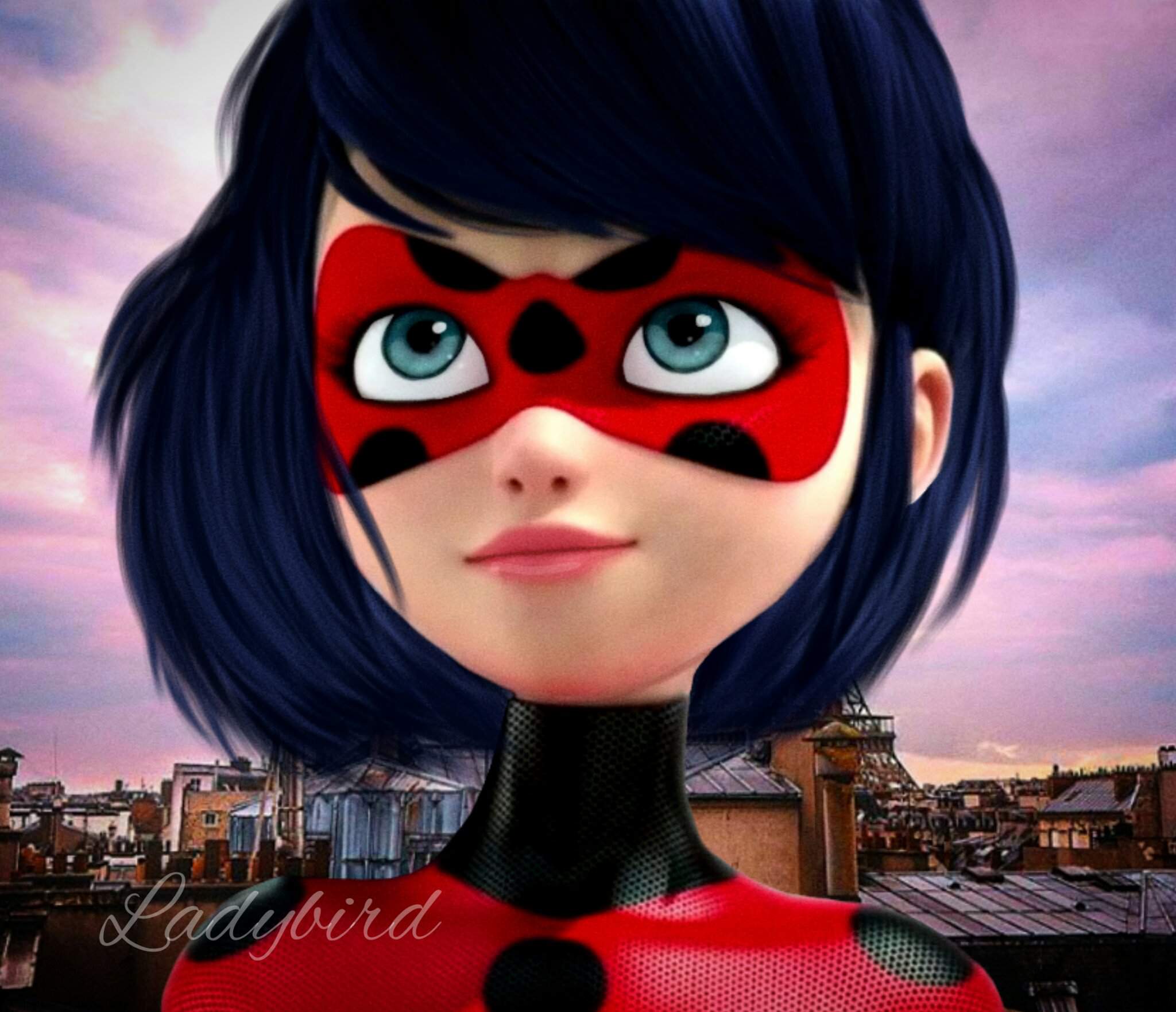 Ladybug with hair down Edit by Ladybird Miraculous Amino.