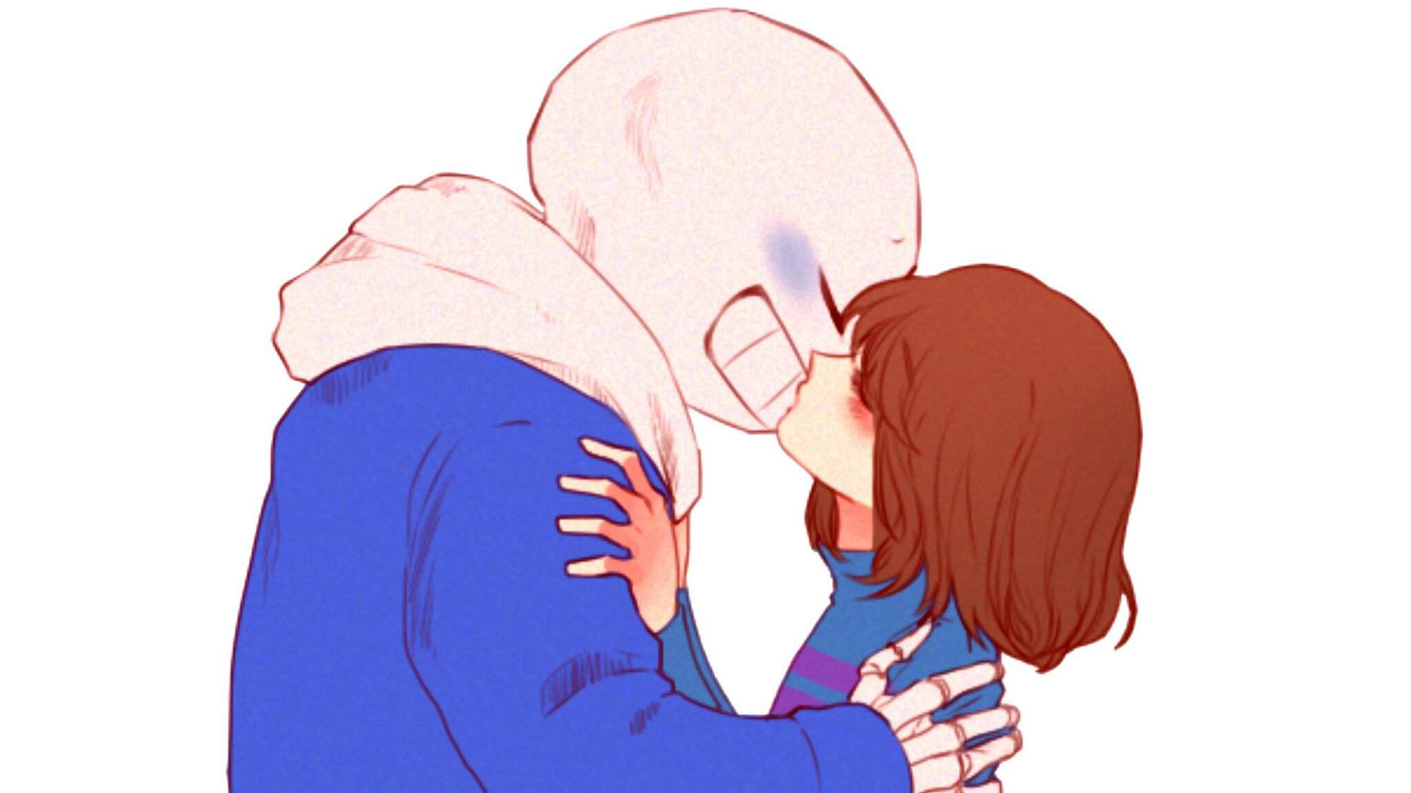 #Sans #Frisk #Kiss #UnderTale #Art.